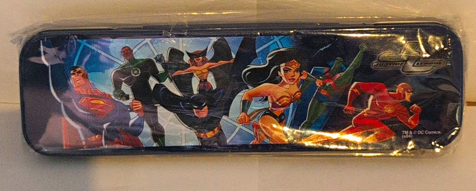 Justice League Maggi Logo Metal Zippered Pen & Pencil Case Collectible