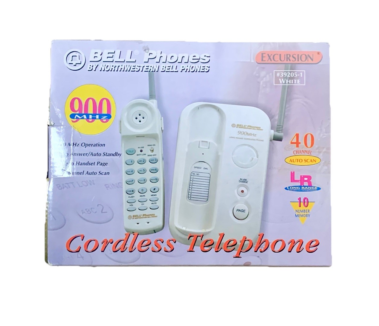 Northwestern Bell Phones Cordless Telephone Excursion White 39205-1 NOS