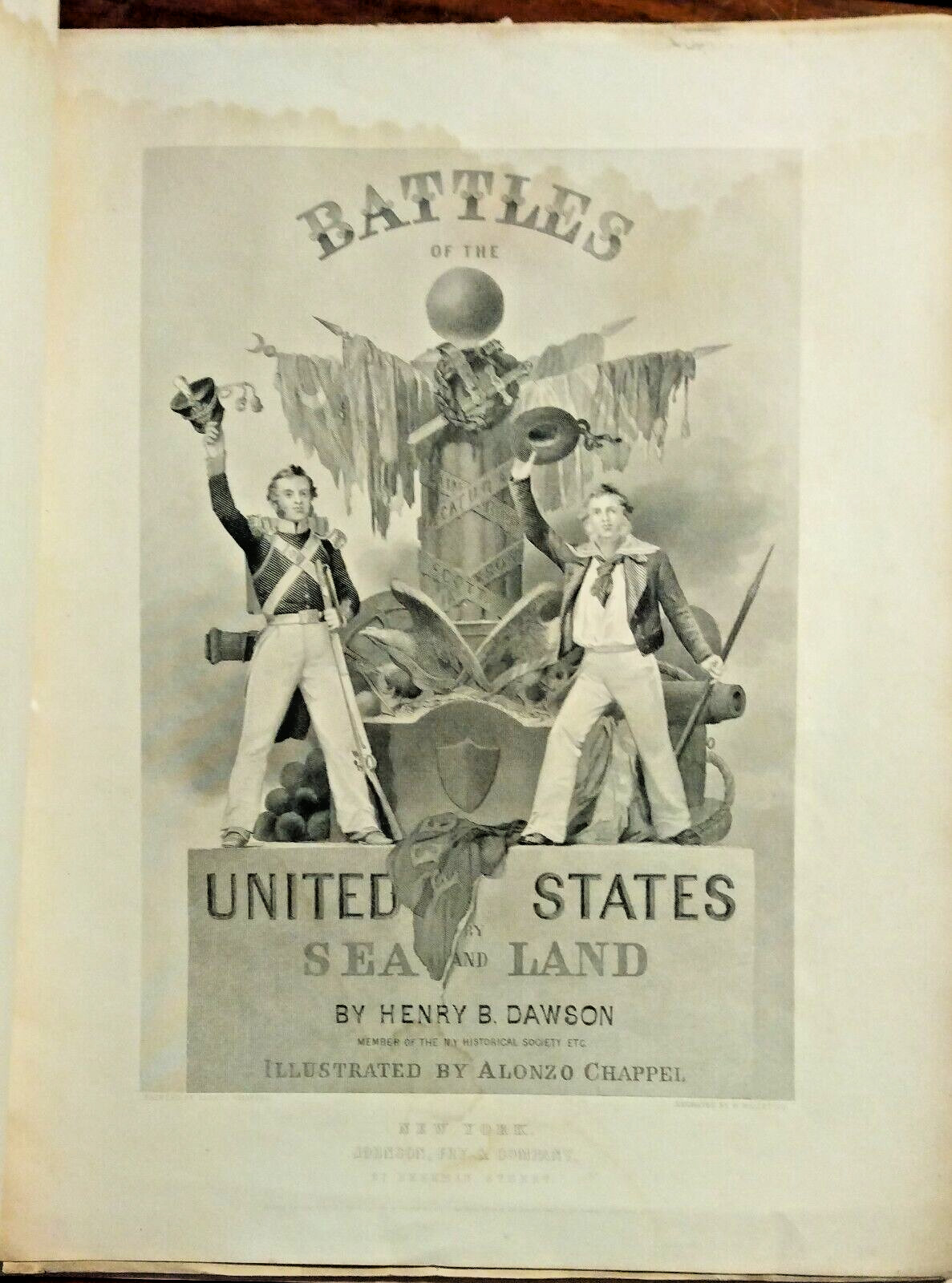 1858 Battles of the United States by Sea & Land~Lexington/Concord -Illustrations