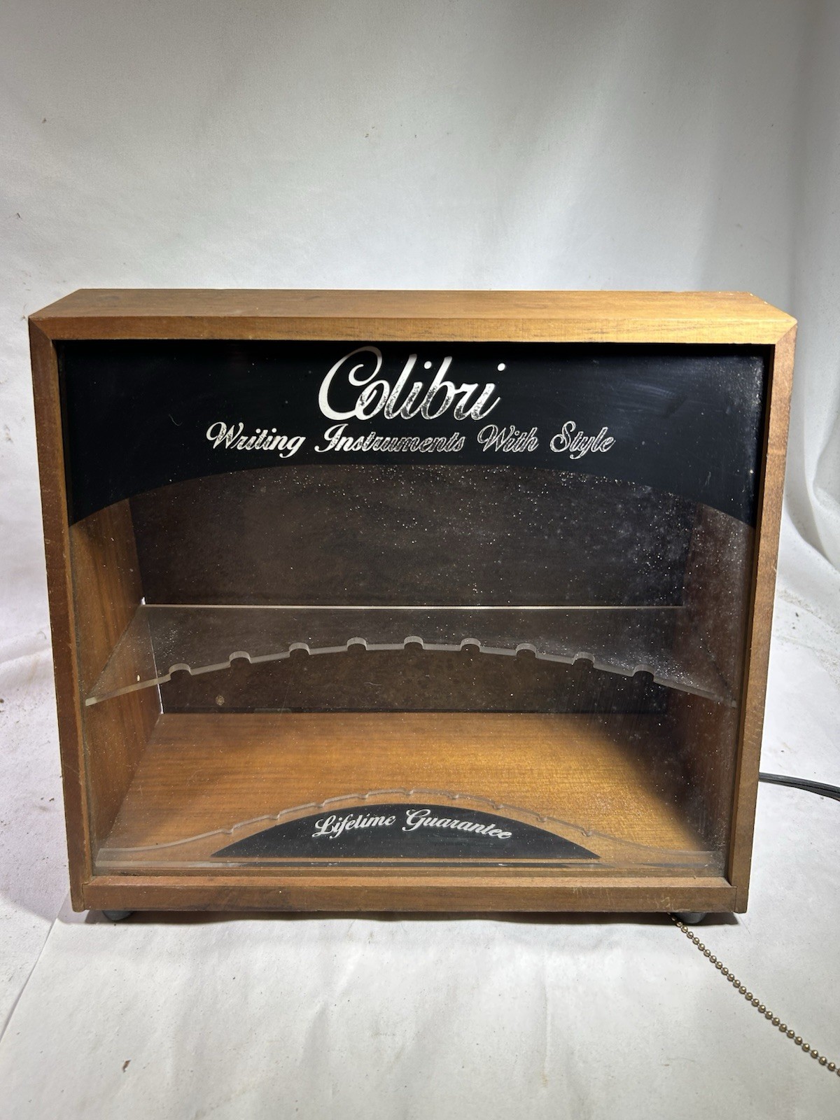 Vintage Colibri Pen Writing Insturment Light Lighted Display Case Style Store