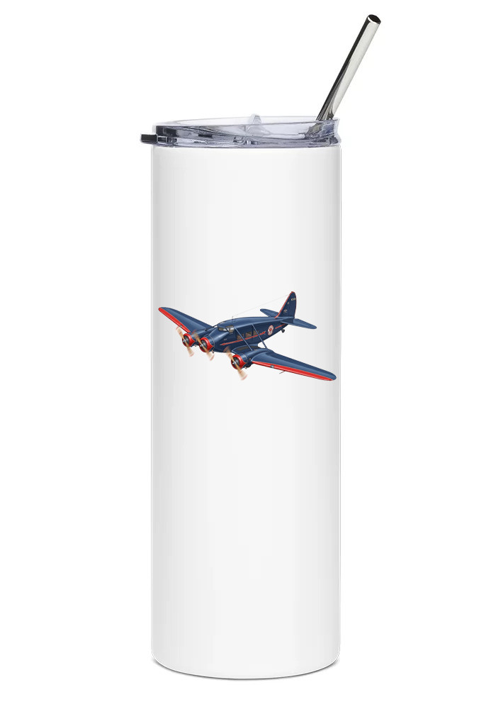 Stinson Model A Stainless Steel Water Tumbler with straw - 20oz.