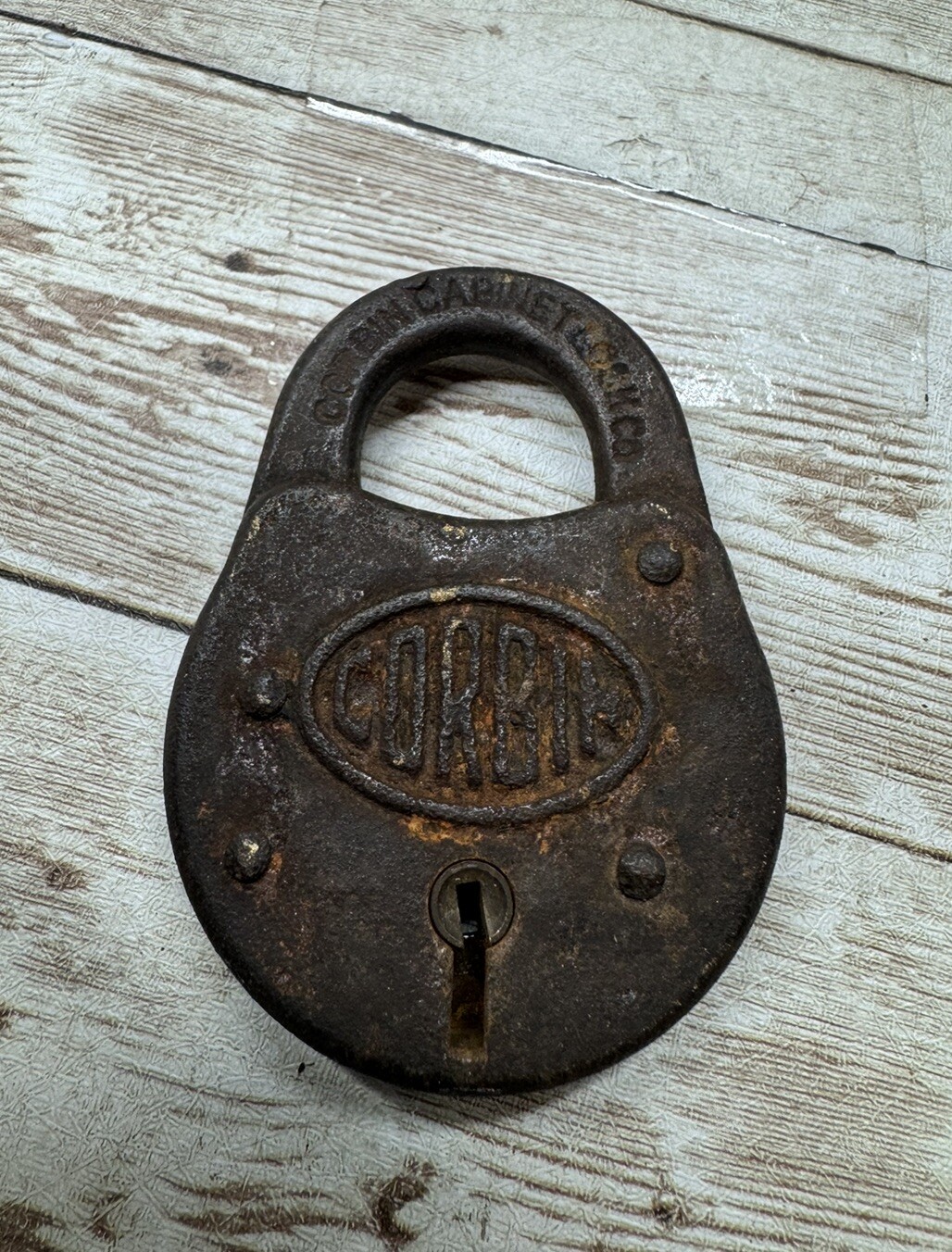 Vintage Corbin Cabinet Lock PadLock No Key