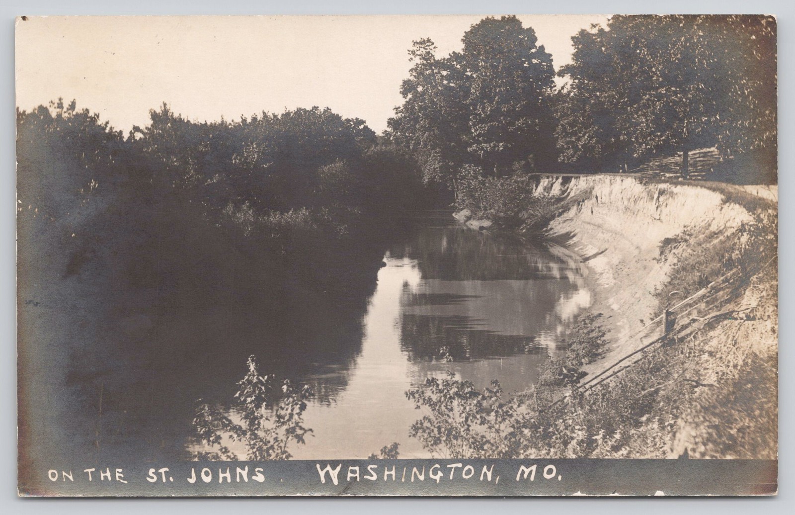 On the St. Johns Washington MO RPPC c1911 Real Photo Postcard