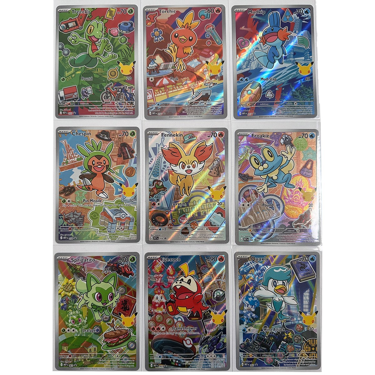 Pokemon First Partner Illustration Collection Series 3 - Full /Complete Set of 9