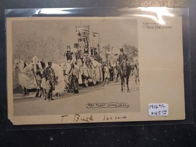 Un-dated Rex Postcard ?1916 or earlier- Mardi Gras (#7835)