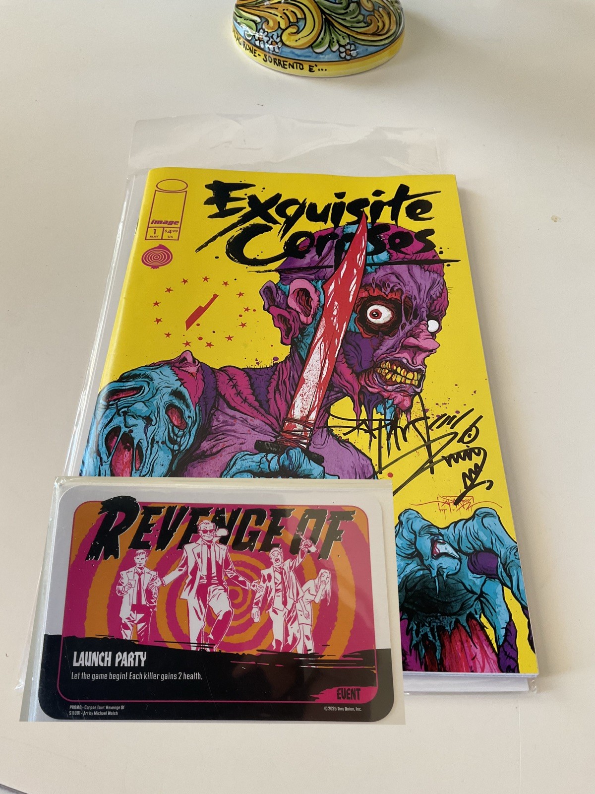 Exquisite Corpses #1 (+RARE GAME CARD) Variant Signed Revenge of Alex Pardee NM 