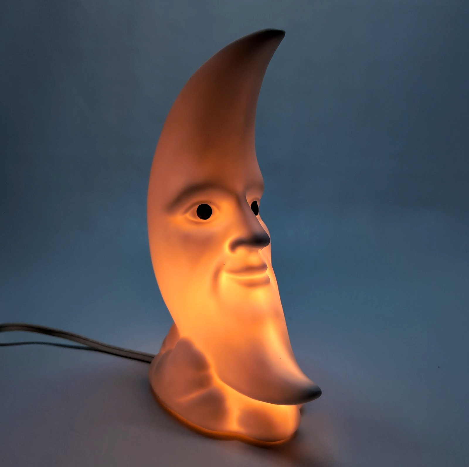 1978 Vandor Man in the Moon Ceramic Night Light Lamp Poltergeist Horror