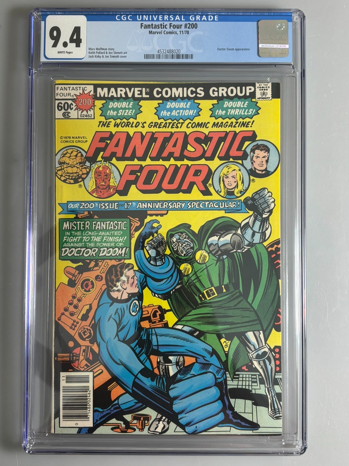 Fantastic Four 200 - CGC 9.4 - Iconic Doctor Doom Cover - HOT 🔥 