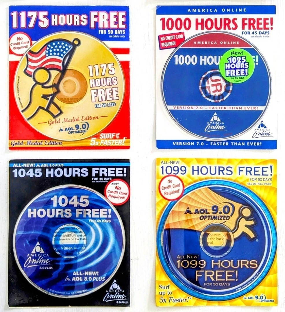 AOL CD Collection, America Online Set of 4, Sealed