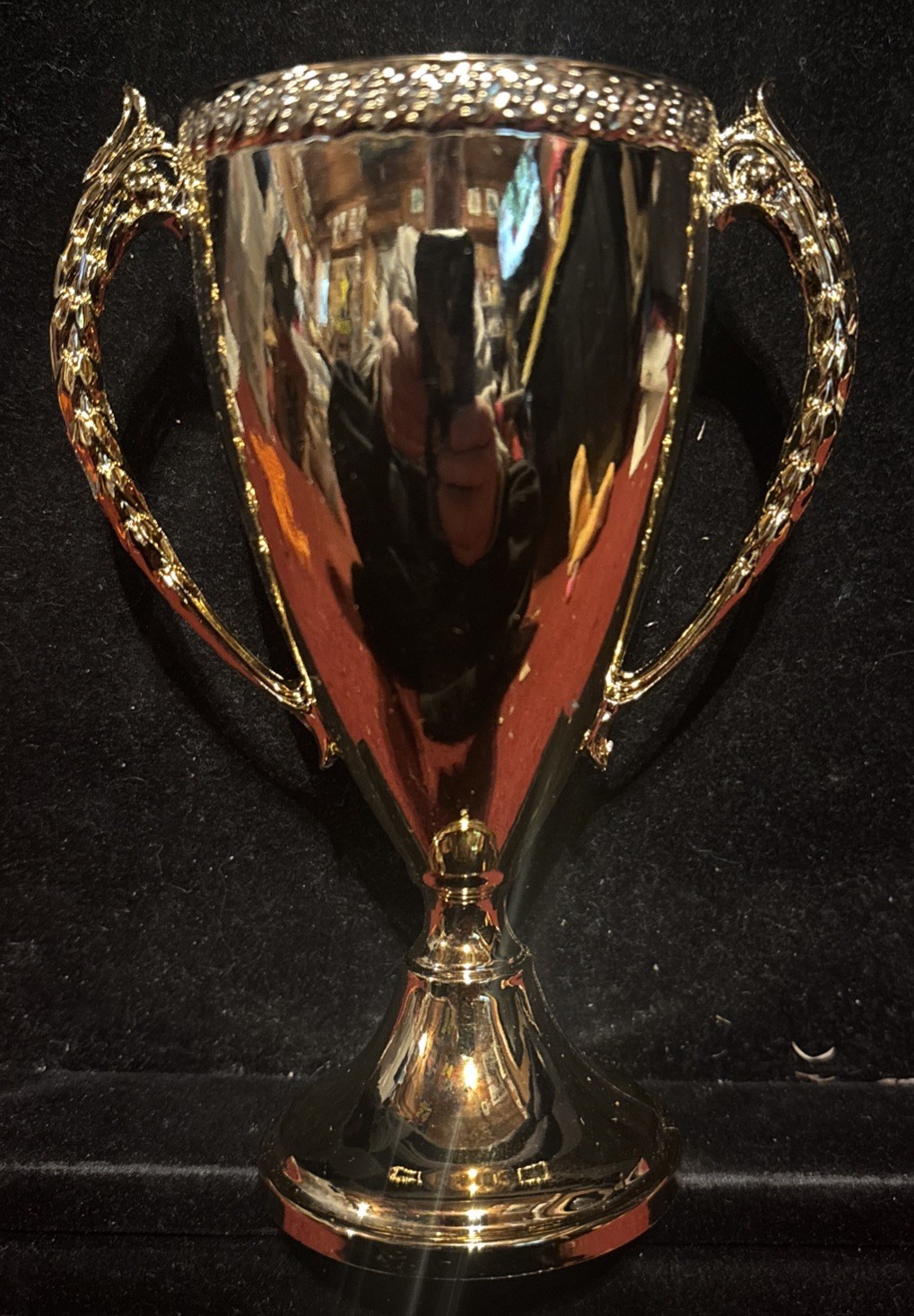 Vintage Gold Tone Trophy Cup 5”  NOS 1970’s USA With 