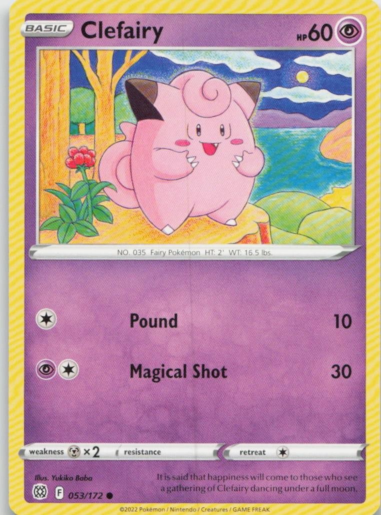 Pokemon Clefairy Brilliant Stars #53 NM EN