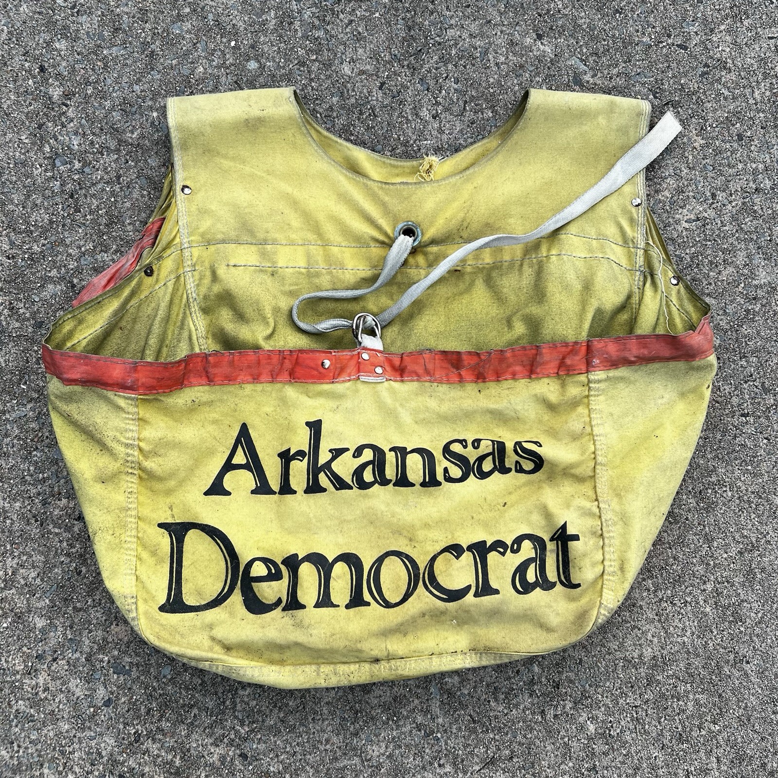 Vintage 80s Arkansas Democrat gazette paperboy newspaper carrier bag
