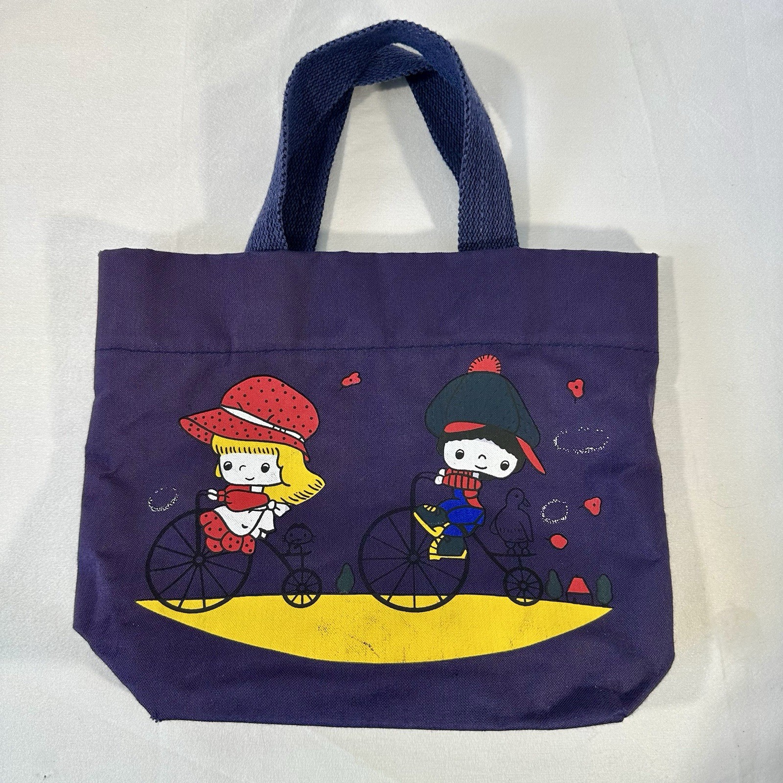 Vtg PATTY AND JIMMY - ELPRO Canvas Mini Tote - SANRIO  1976 RARE -Free Shipping