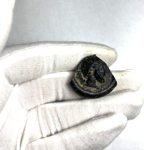 Head of Zeus Hellenistic Black Glass Seal Gem Intaglio Artifact 300BC COA