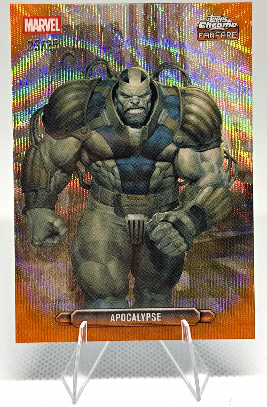 Topps 2026 Chrome Marvel Comics Apocalypse Fanfare FF-02 Orange Wave /25