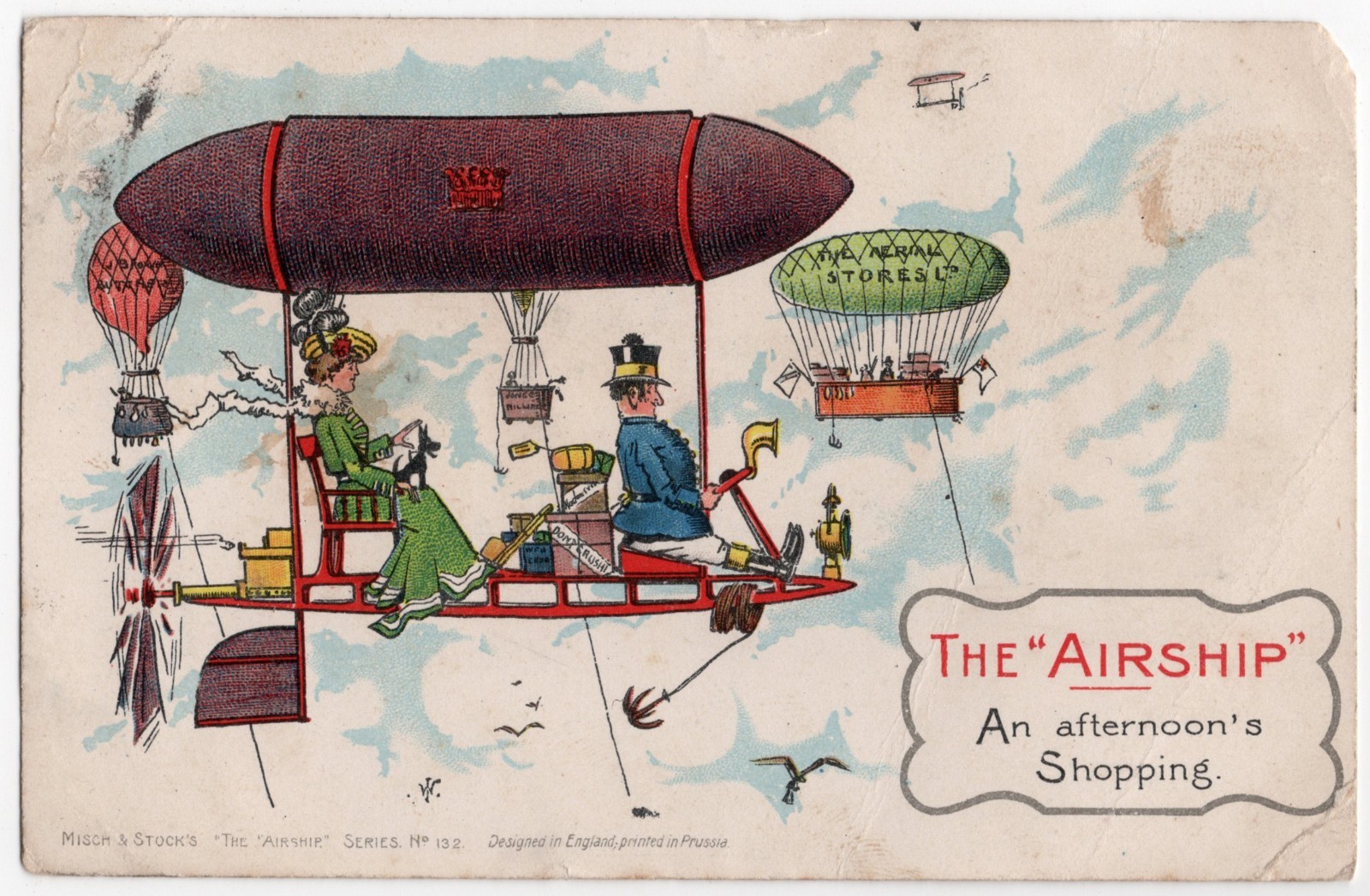 Antique Airship Series Postcard 