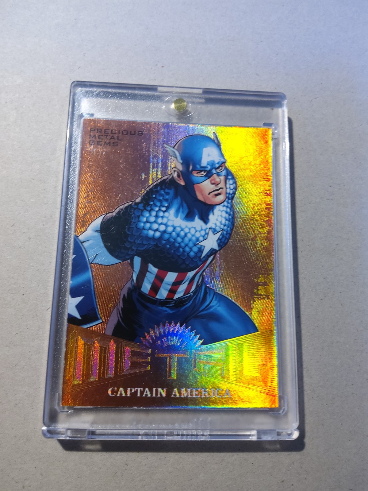 2017 Fleer Ultra Spider-Man Metal BRONZE PMG MM45 CAPTAIN AMERICA 133/199 Insert