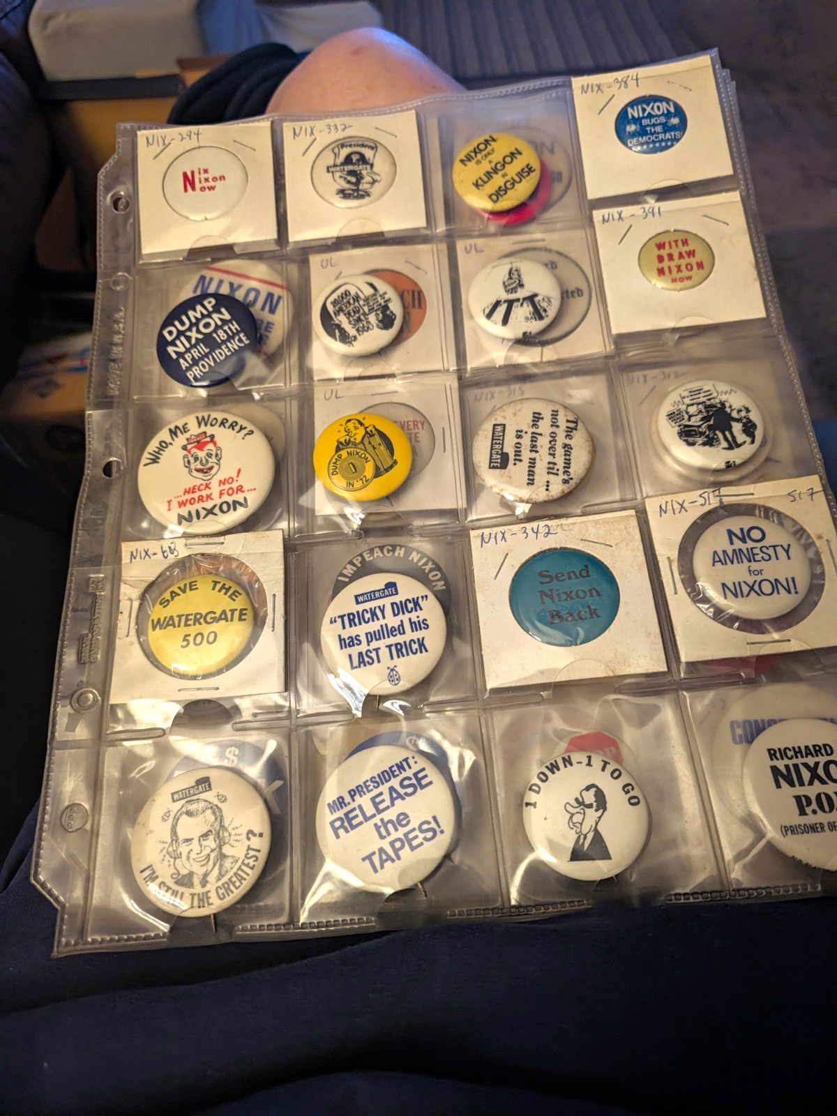 Vintage Richard Nixon Watergate Political Campaign Pinback Button Lot