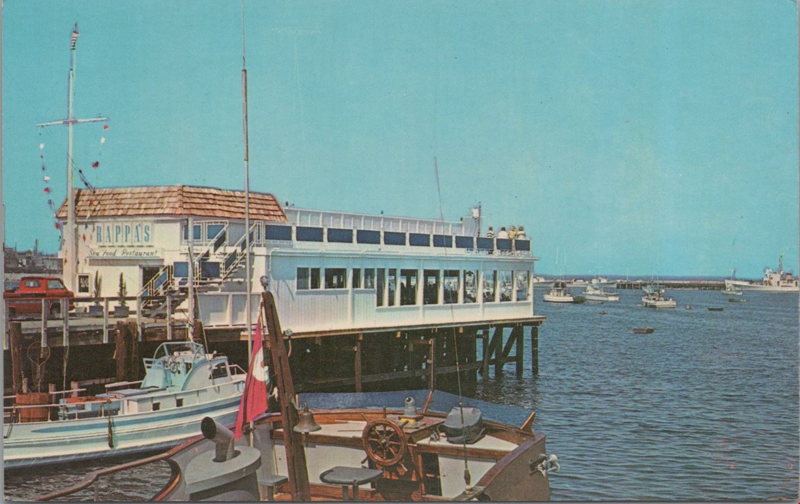 Postcard World's Famous Rappa's Sea Food Restaurant Monterey CA 