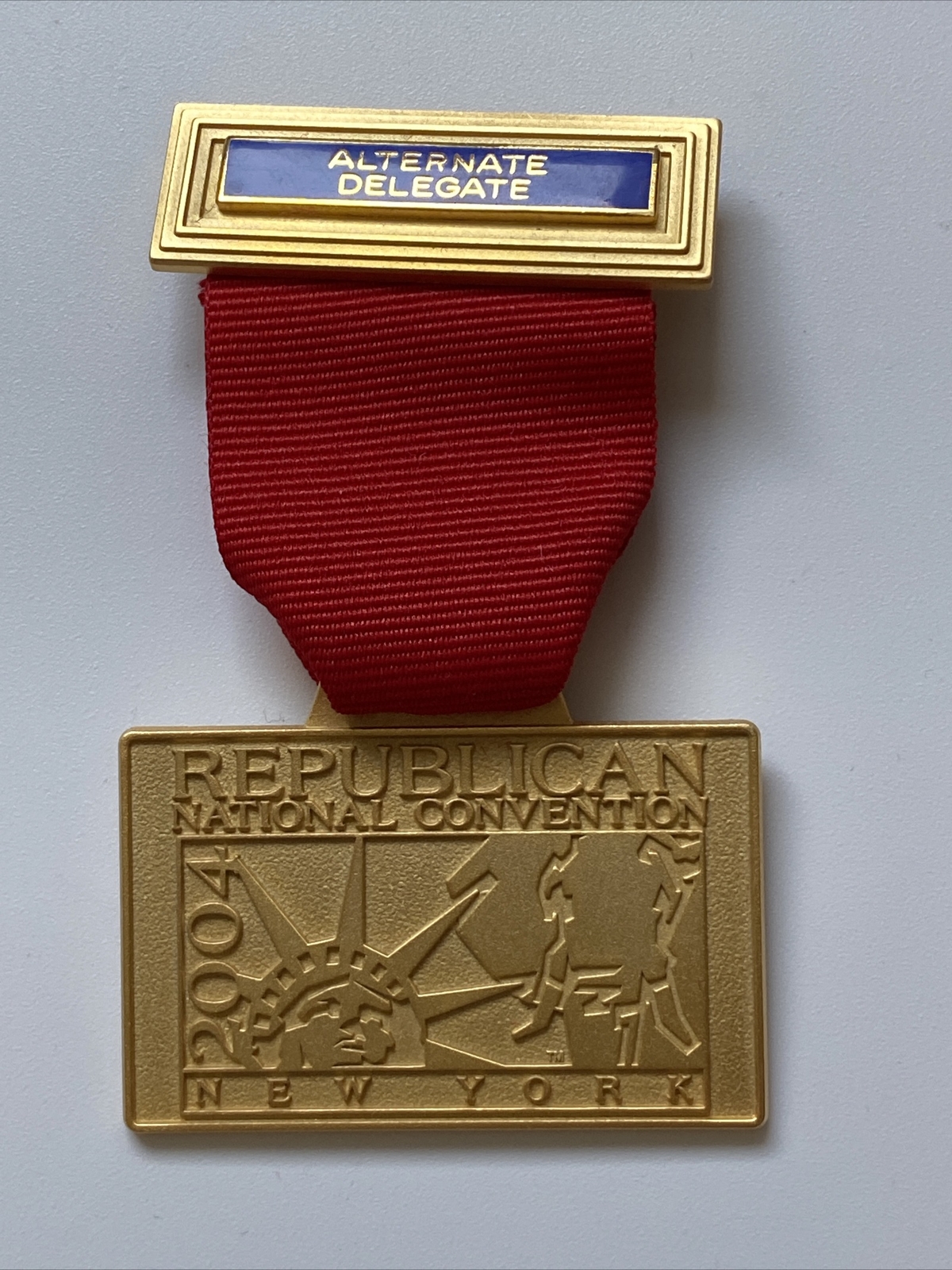 2004 Republican National Convention Alternate Delegate Badge George W Bush Medal