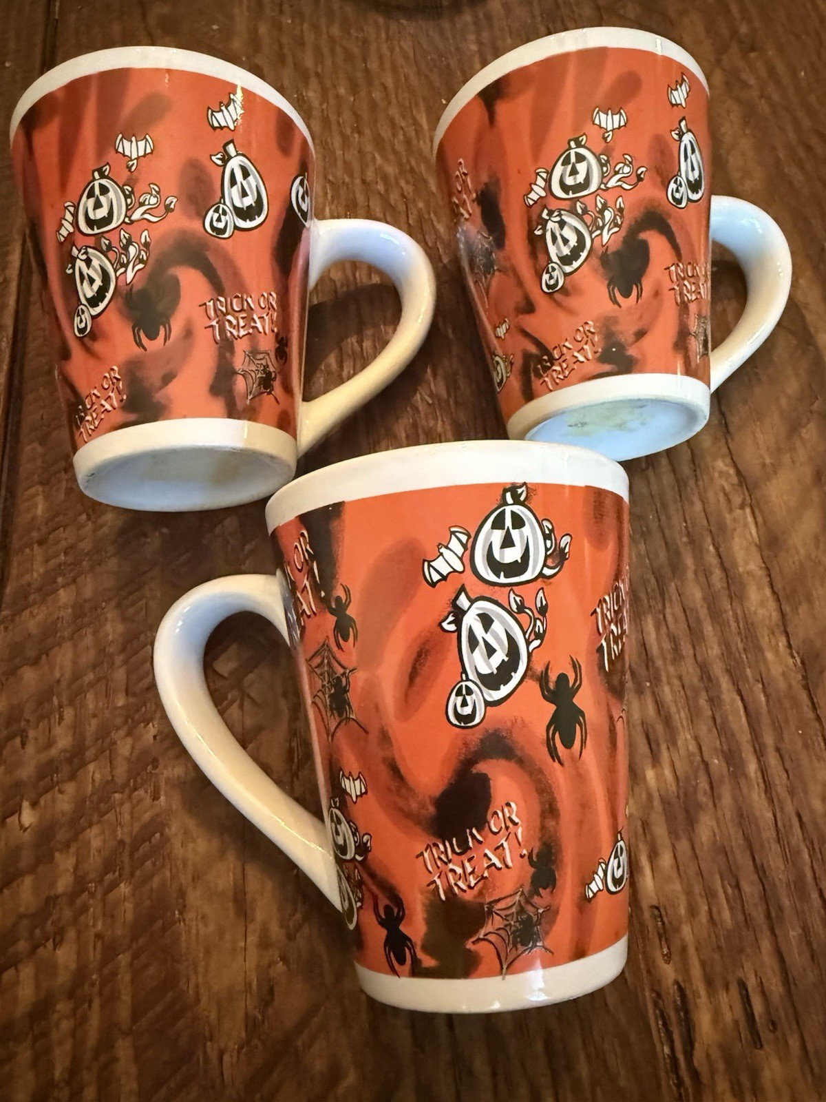 Vintage 1990s Halloween Coffee, Tea, Hot Choc Cup Mug Pumpkins Spiders Bats NEW