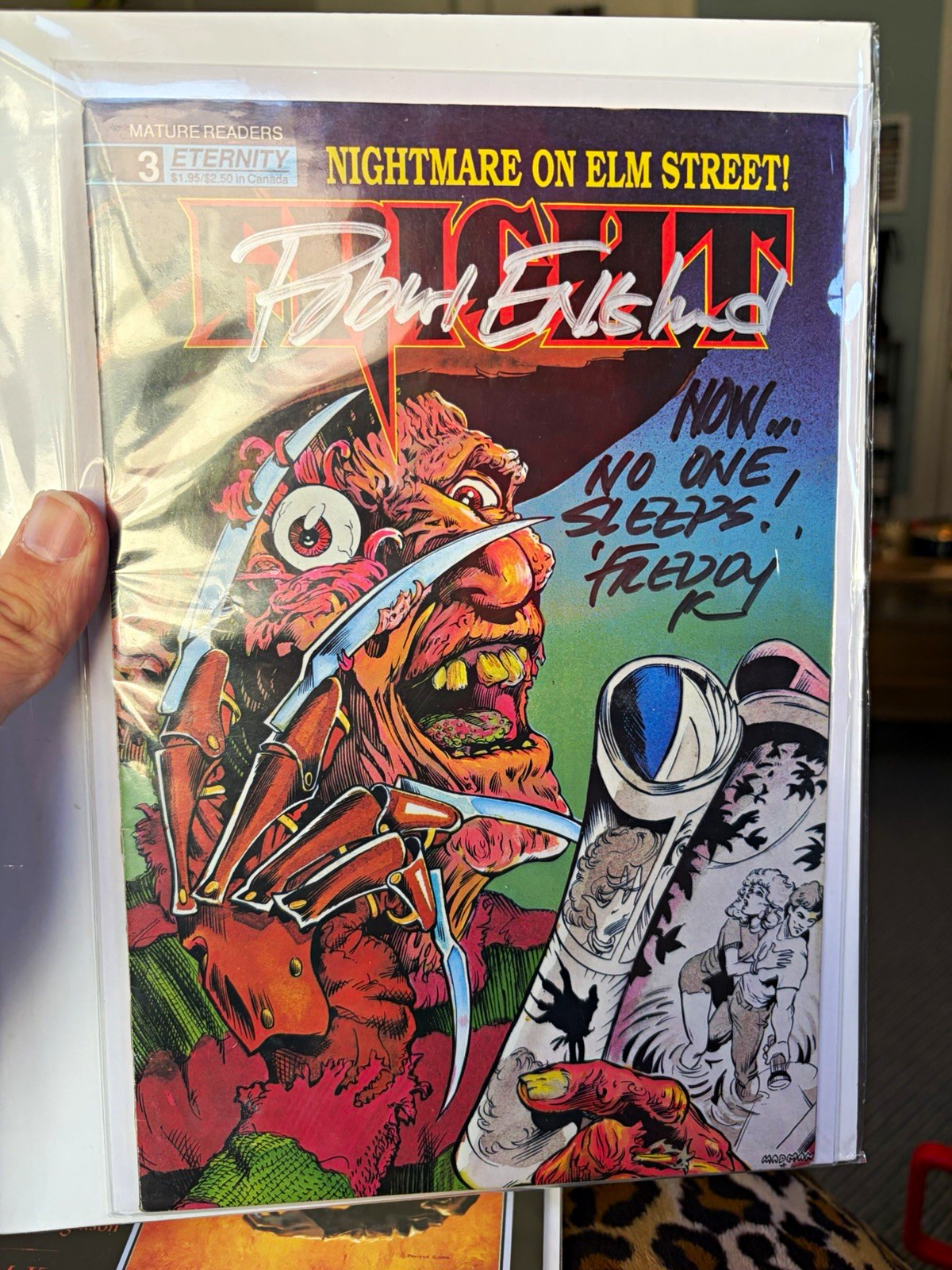 Robert Englund Signed Fright #3 Eternity Freddy Krueger XX95900