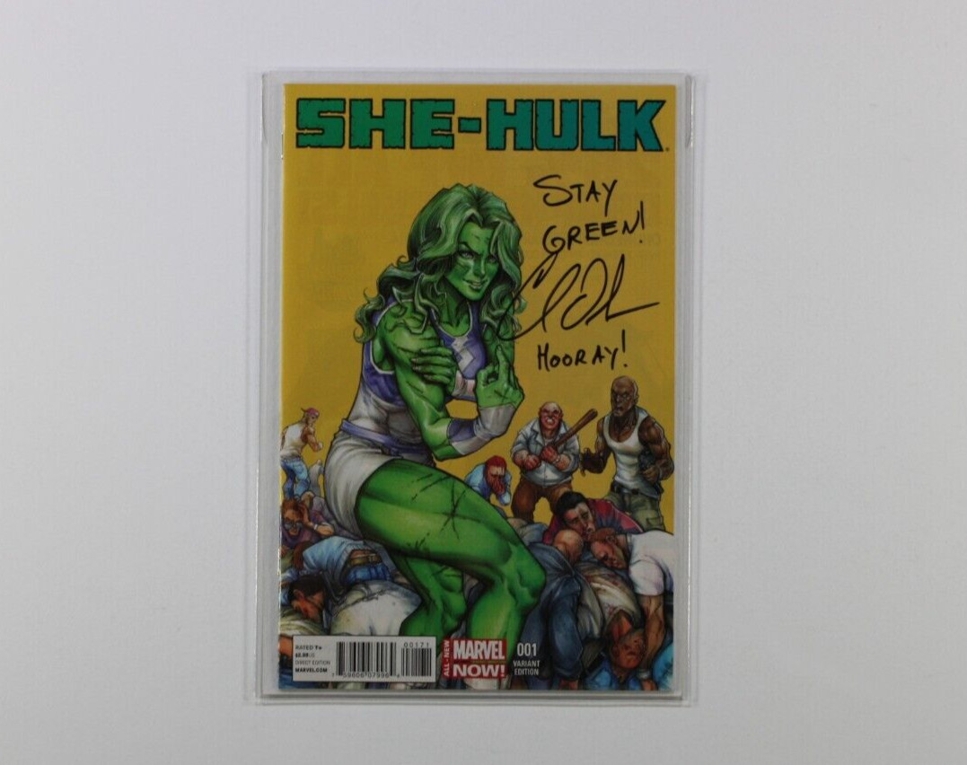SHE-HULK 3rd series #1 Siya Oyum 1:100 variant 2014 signed Charles Soule VF+/NM