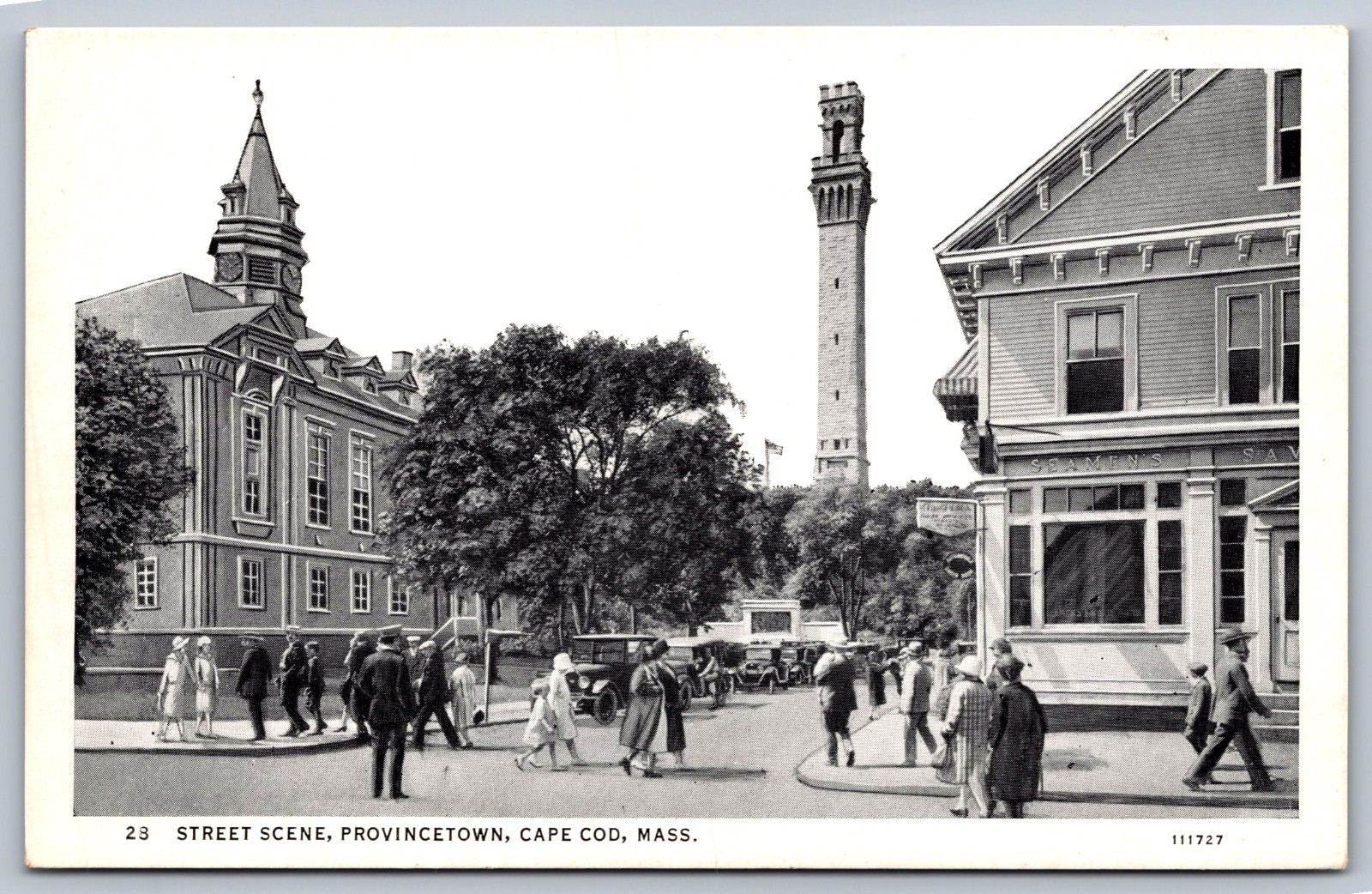 C1910 PROVINCETOWN STREET SCENE CANDY STORE CAPE COD MASSACHUSETTS POSTCARD