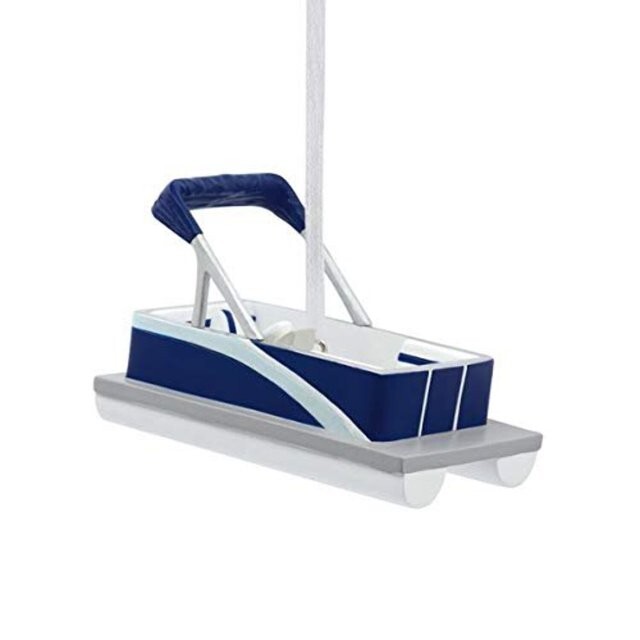 Hallmark Waves Of Happy Lake Pontoon Boat Tree Trimmer Gift Ornament