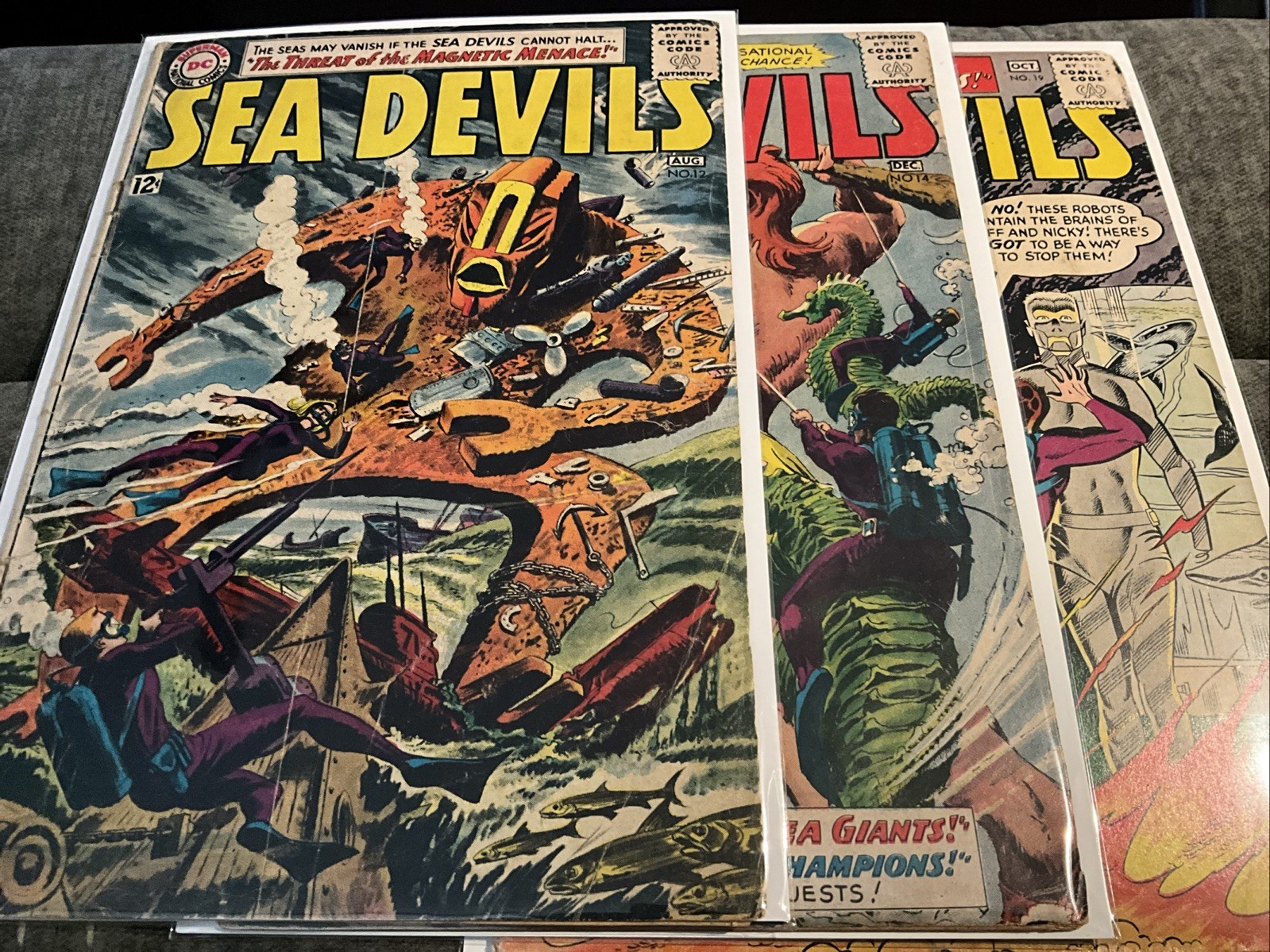 Sea Devils #s 12,14,19 DC Comics 1963