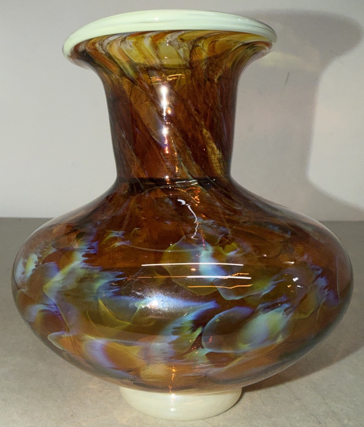 1967 DKL Studio Art Glass Vase Multicolor Rare