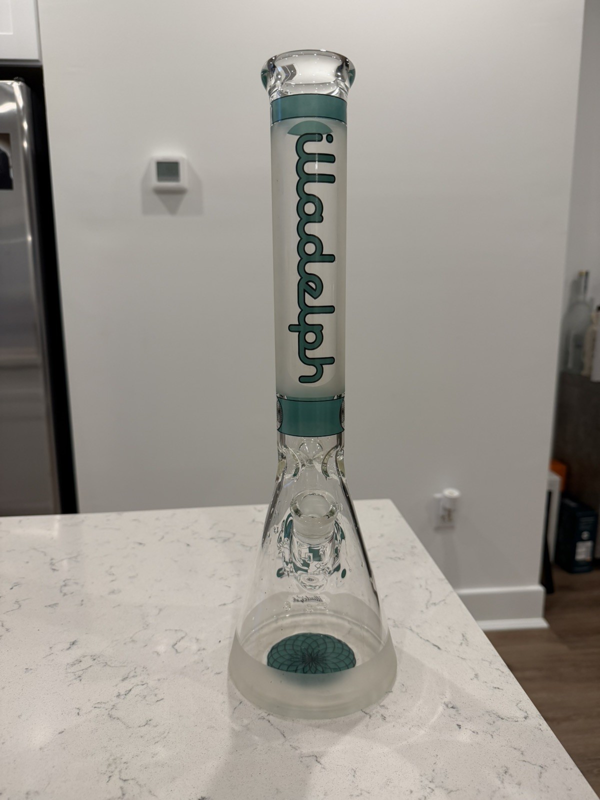 Rare Illadelph Medium Frosted Teal Beaker 