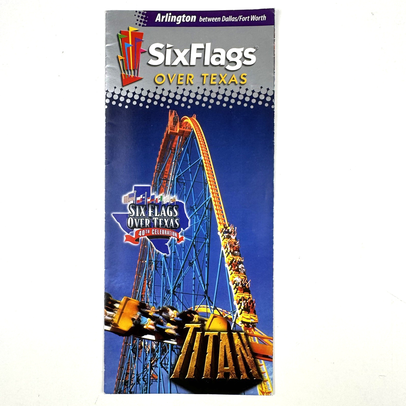 Six Flags Over Texas - 2001 BROCHURE - Arlington Texas - Titan Coaster