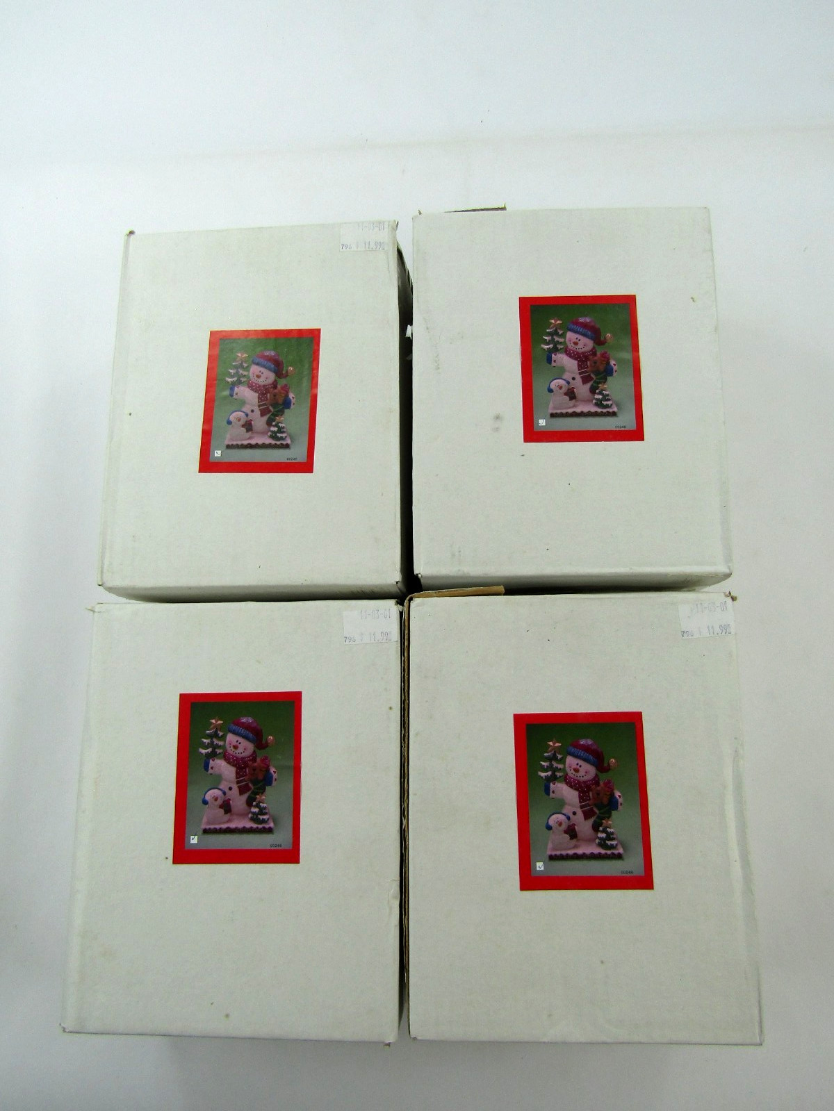 VTG Snowman Christmas Decorations Lot Of 4 Seasonal Best Holiday Decor In Boxes