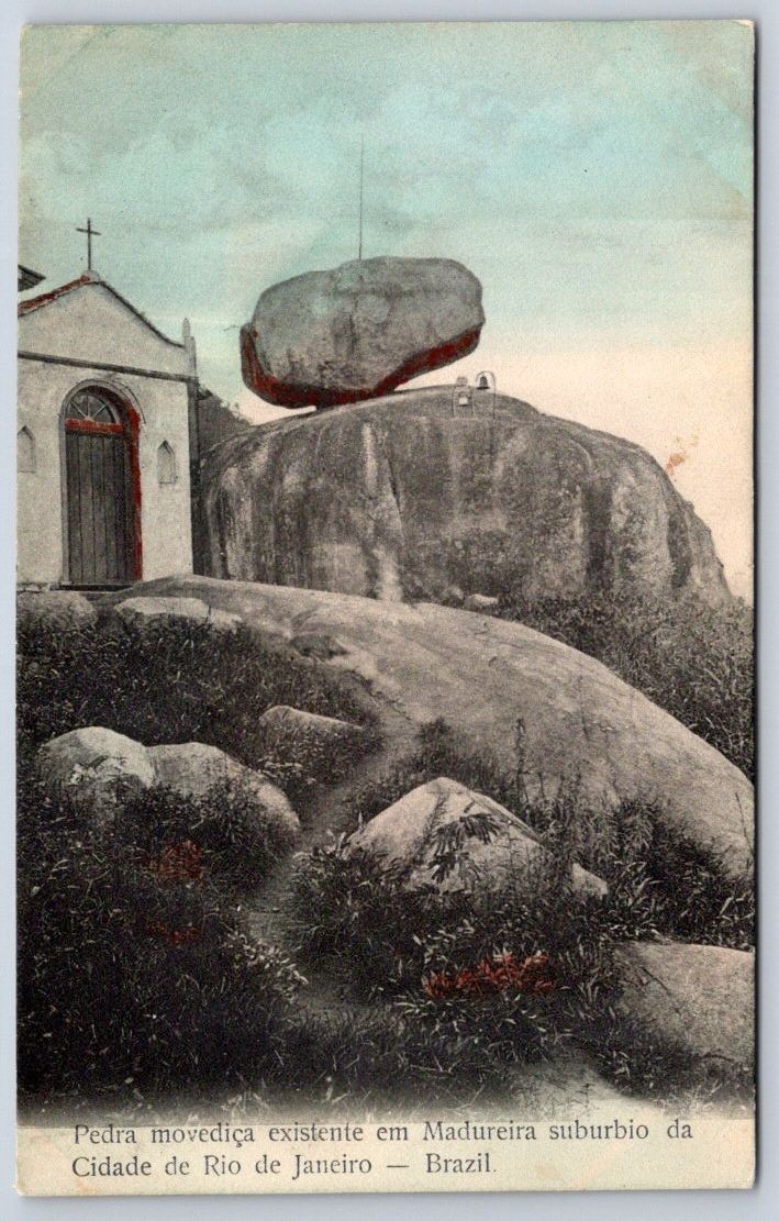 Antique Brazil Postcard RIO DE JANEIRO Pedra Movedica Madureira