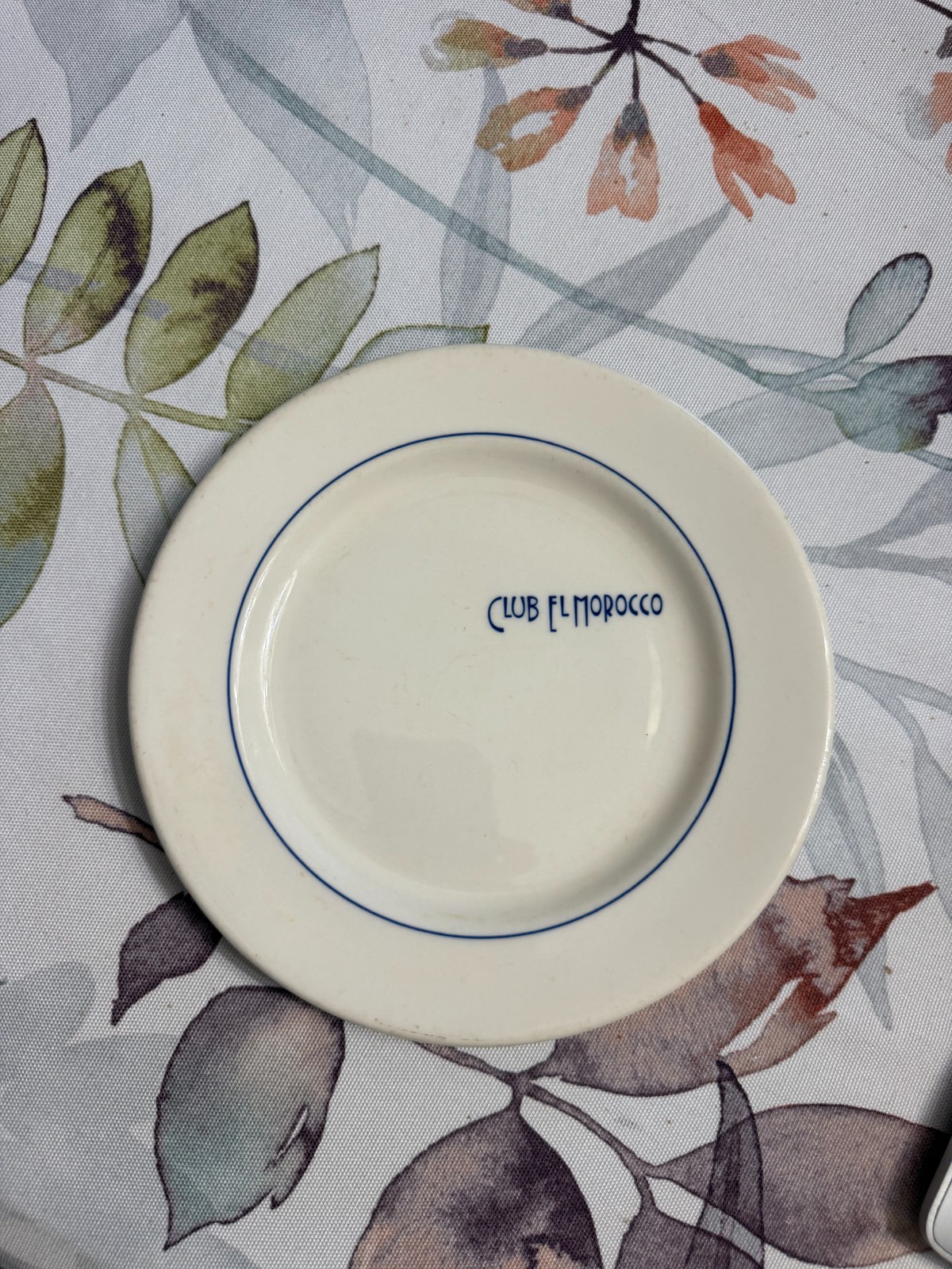 El Morocco  NYC   Rare Vintage Ceramic  Salad Plate @ 1949; Diameter 6.5\