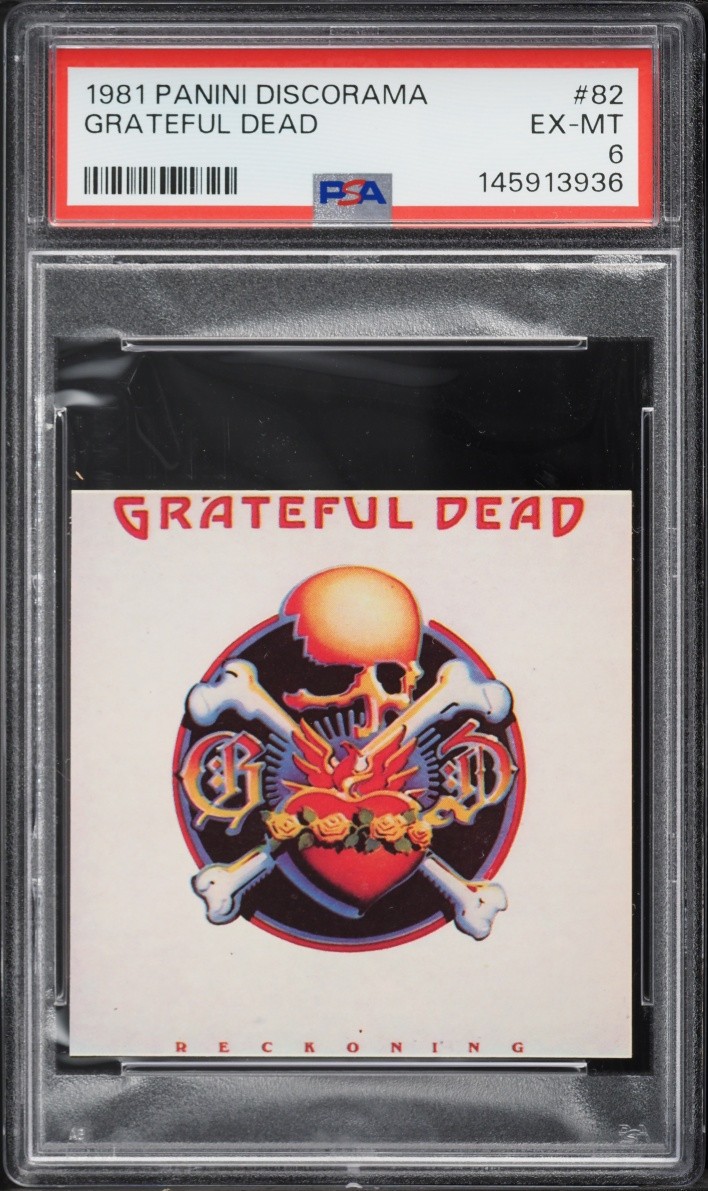 1981 Panini Discorama Grateful Dead #82 PSA 6 EXMT Rare Italian Sticker