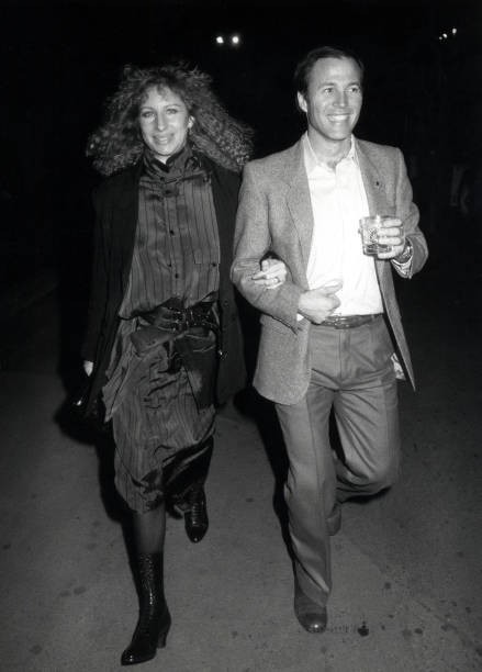 Barbra Streisand and guest 1980s Celebrity Star Historic Old Photo