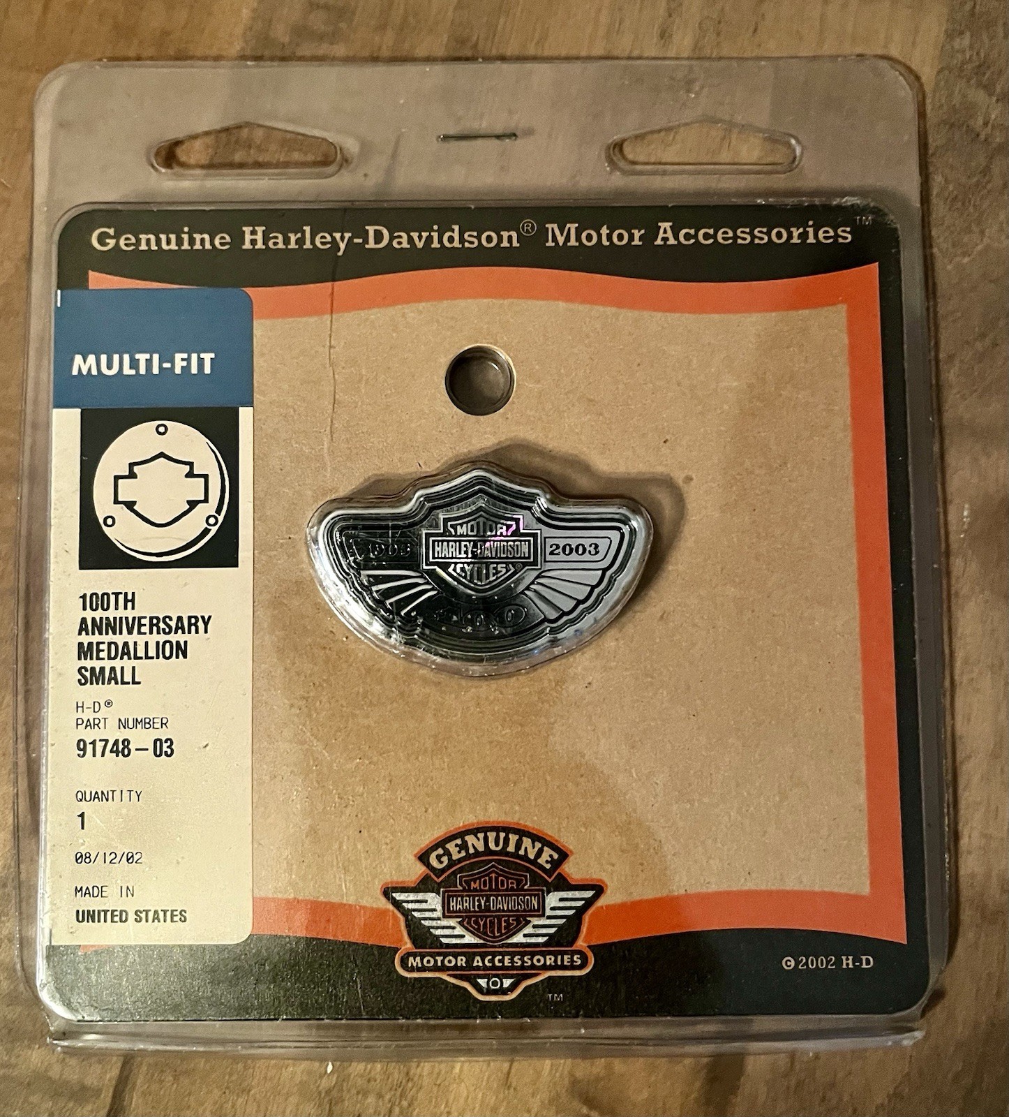 Harley Davidson 100th Anniversary Edition Medallion
