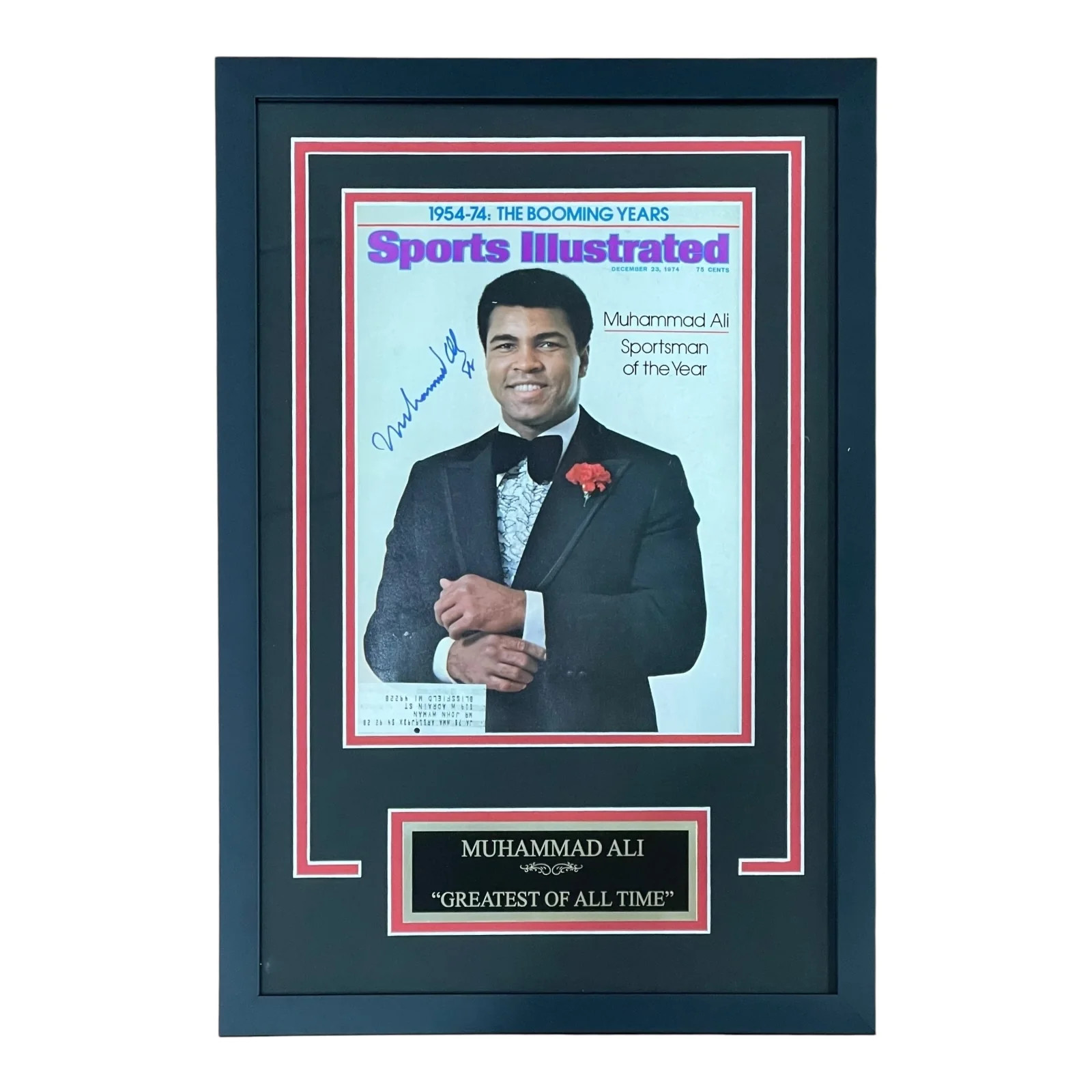 Muhammad Ali Autographed Sports Illustrated Magazine 1974 Sportsman of the Year