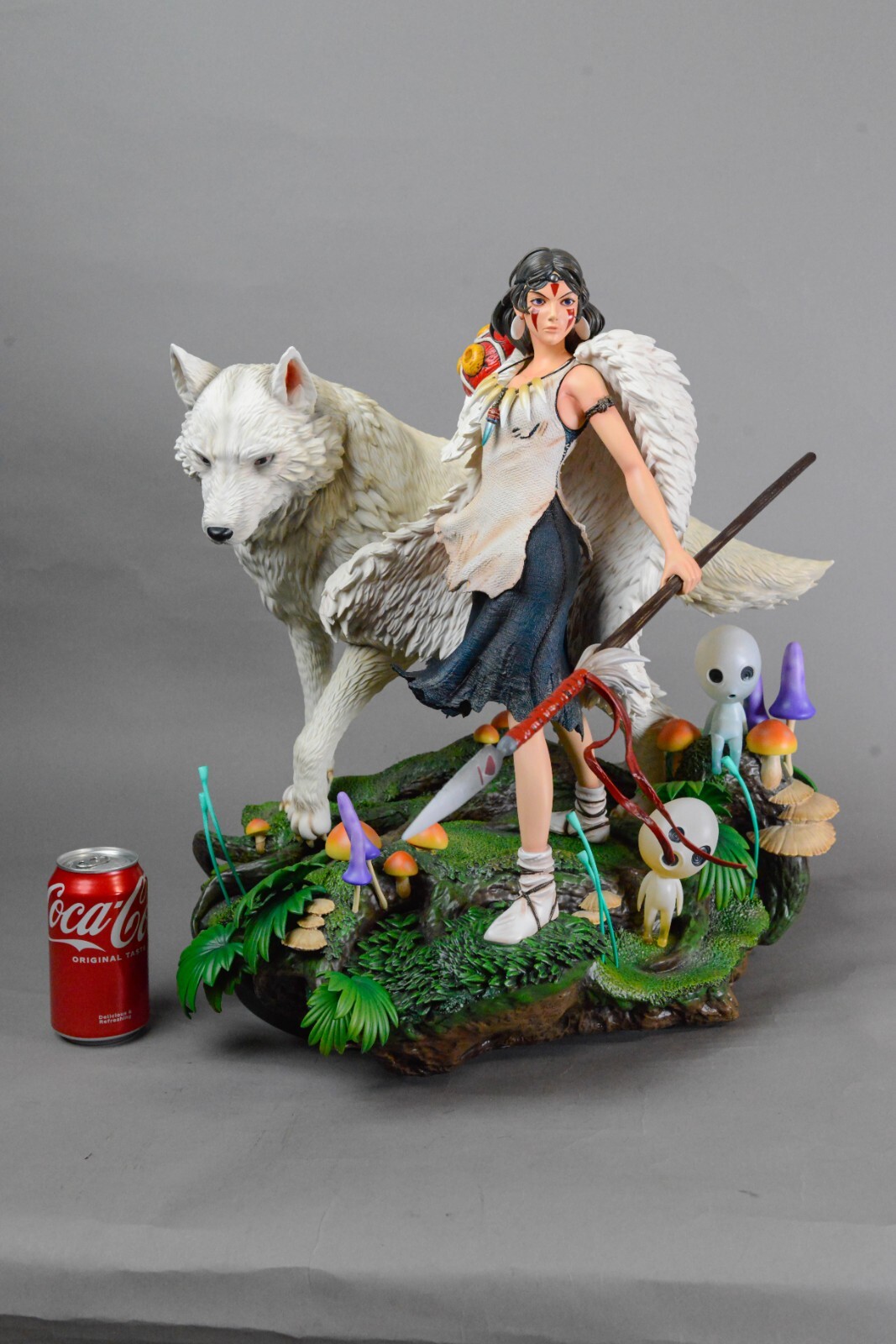 RARE 1/4 Sans And Wolf Princess Mononoke  Custom Statue Fan Art Anime Ghibli
