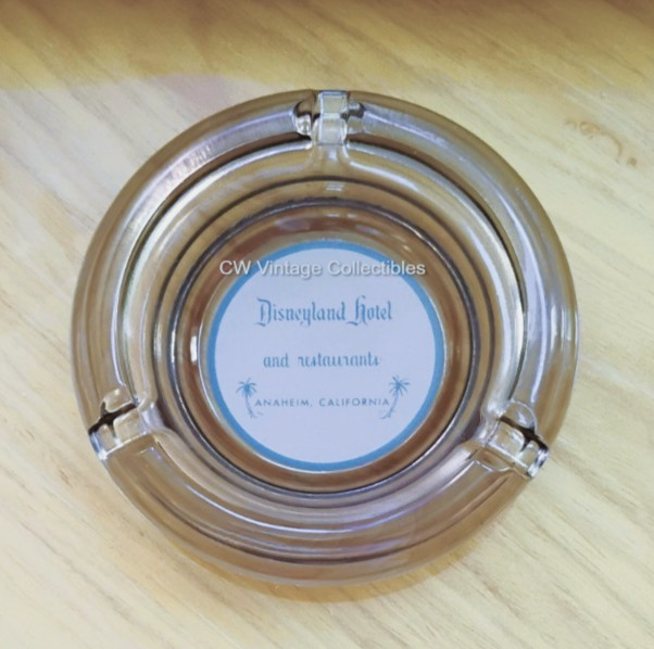 HTF Vintage Disneyland Hotel Restaurants Ashtray ( palm trees logo )  Anaheim CA