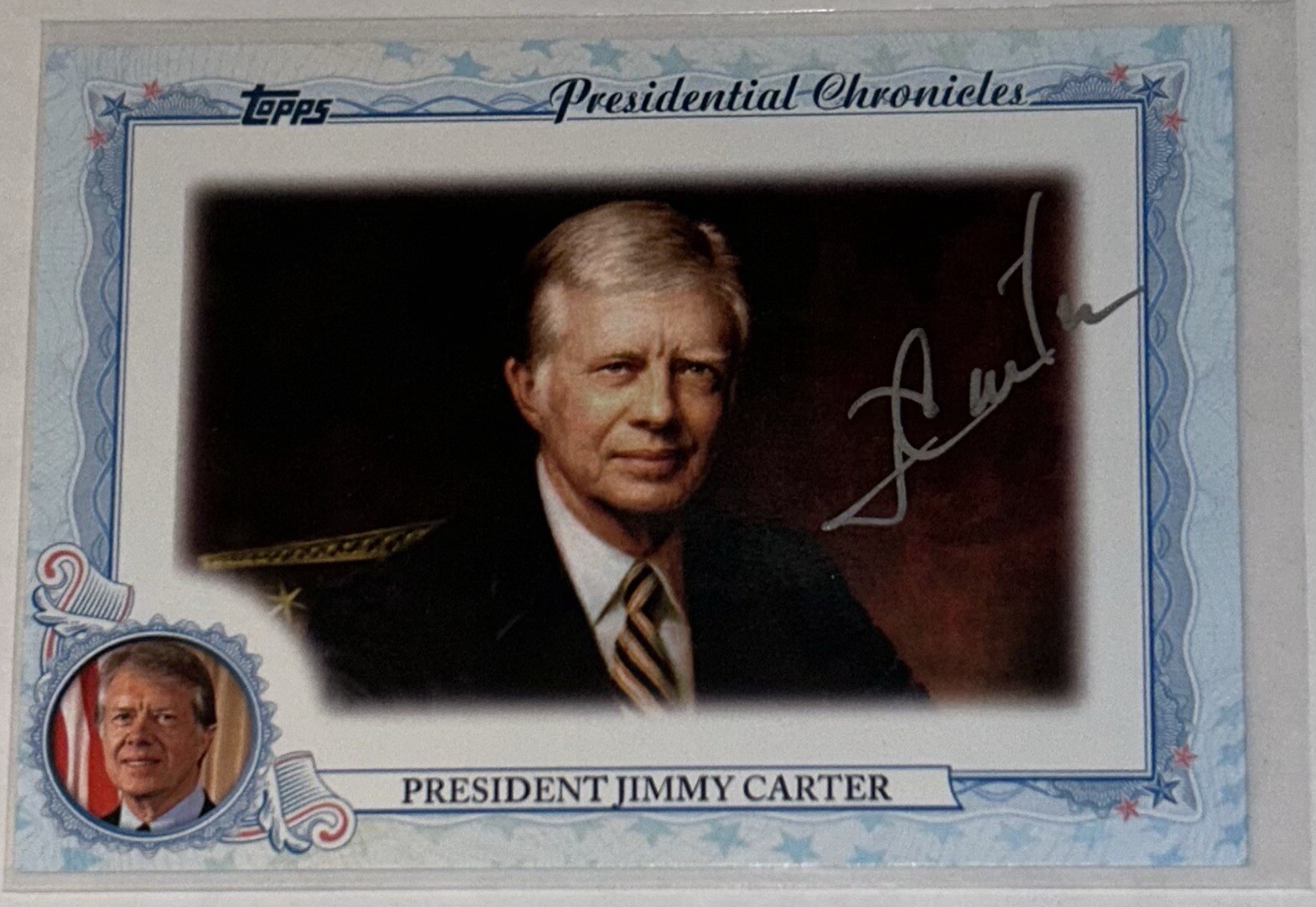 2015 Topps Archives Presidential Chronicles Jimmy Carter Signed Autograph Card
