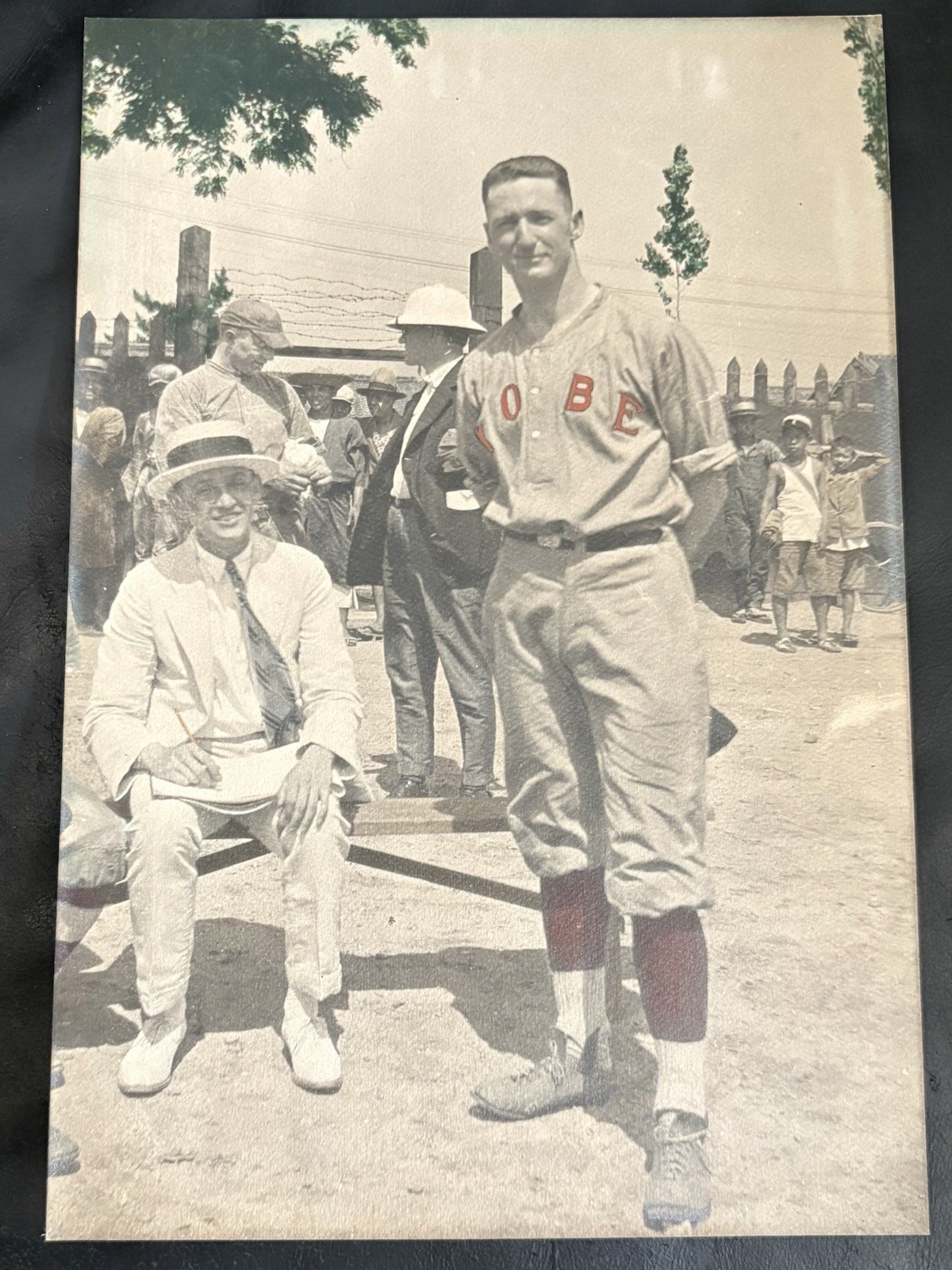 MLB NY Yankees Baseball HOF Lou Gehrig Kobe Japan Pre NPB Uniformed Photo