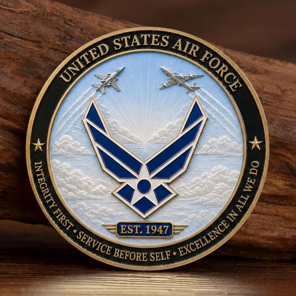 US Air Force Challenge Coin USAF Military Veteran Collectible Commemorative