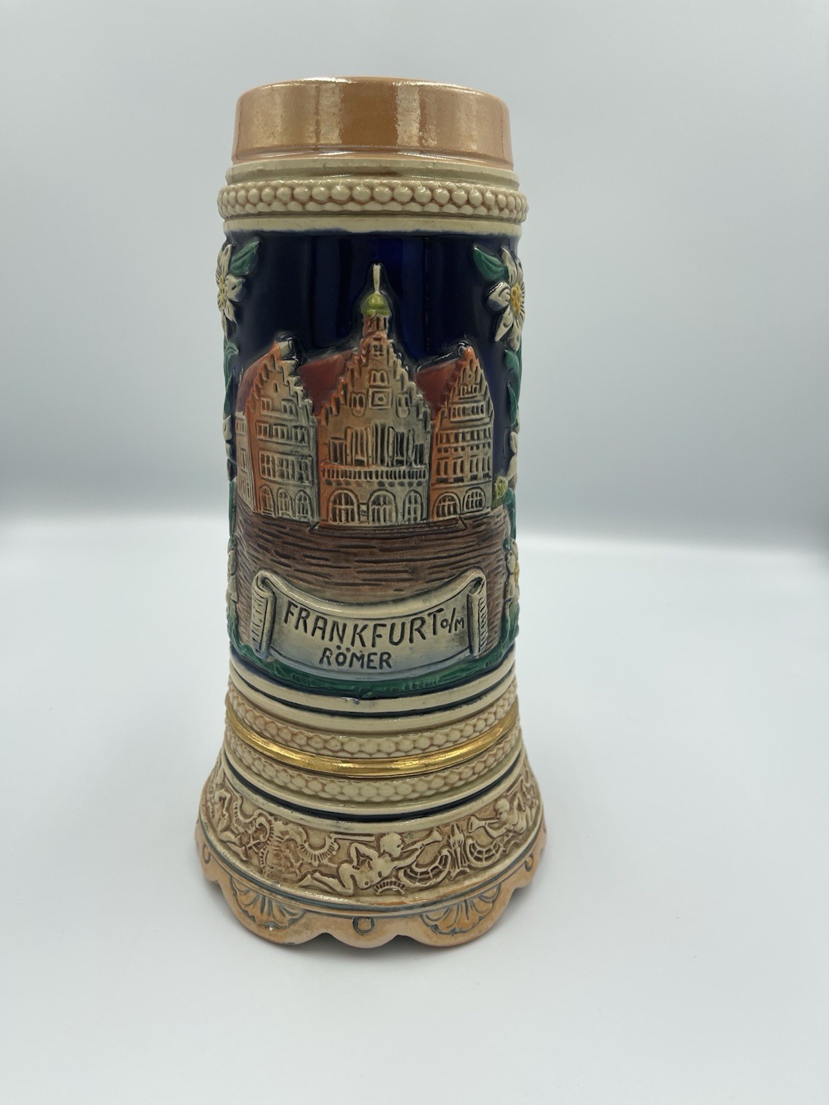 Vintage West Germany 3D Frankfurt o/m Romer Wind Up Musical Beer Stein