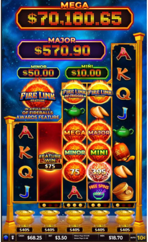 Fire Link China Street Cash Falls  skill game board slot machine  HiBet not HET