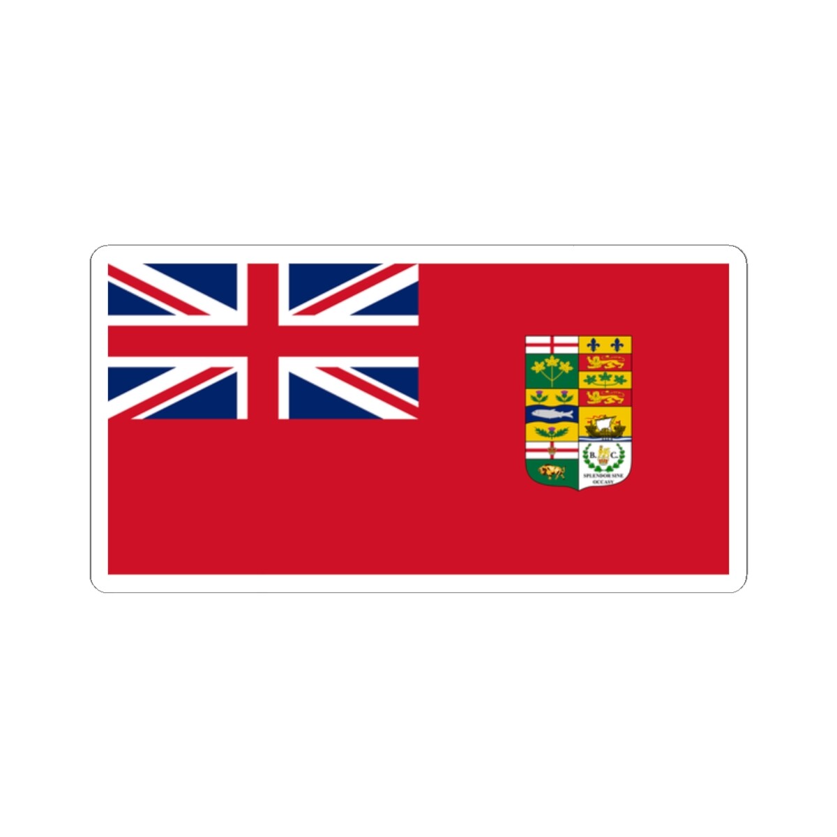 Canadian Red Ensign 1871 (Canada) STICKER Vinyl Kiss-Cut Decal