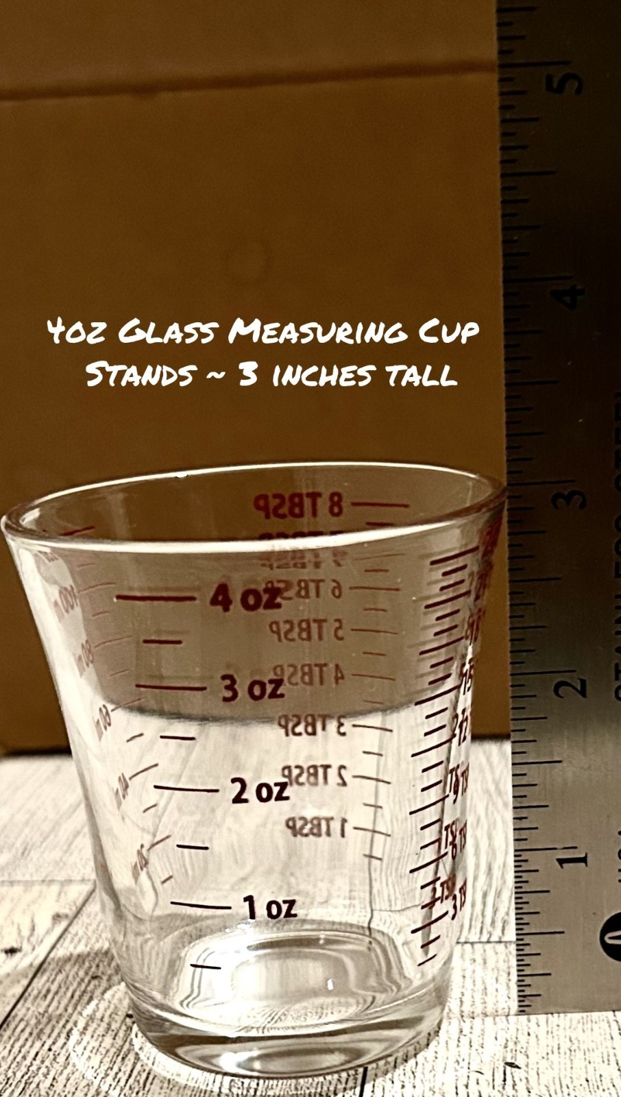 Generic - Either 4 oz Measuring GLASS Cup or 1 oz Shot Glass
