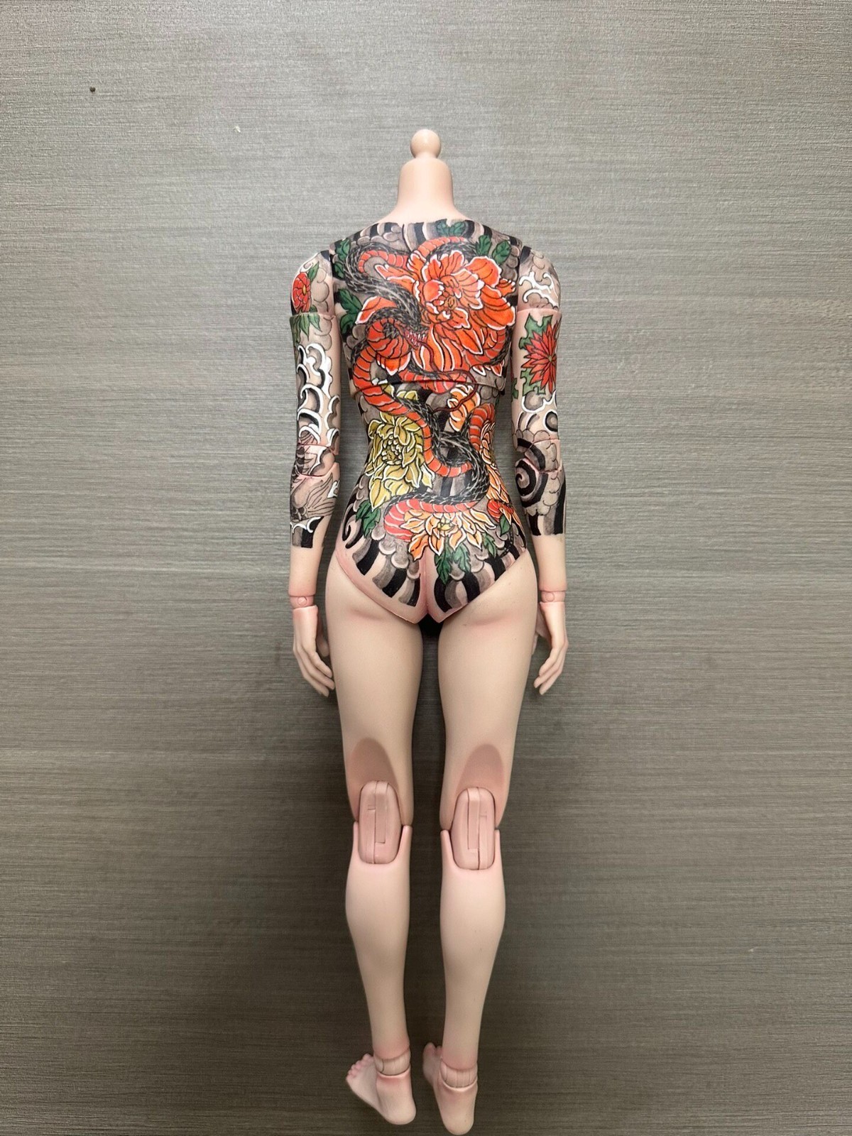 custom hand drawn tattoo for 1/6 Scale Figure hot toys worldbox